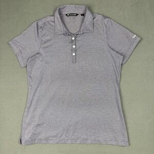 WOMENS PETER MILLAR‎ GOLF POLO LARGE Purple Lightweight